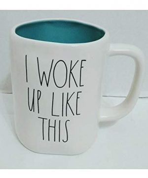 Rae Dunn Artisan Collection By Magenta I Woke Up Like This With Blue Interior Coffee Tea Mug LL 0 300x360