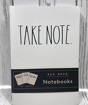 Rae Dunn Notebook Trio Take Note Doodle Thoughts 0 300x360