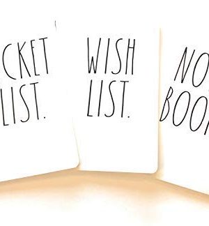 Rae Dunn Wish List Bucket List Notebook Trio Writing Journal Office Diary Softbound 80 Lined Pages 0 300x324