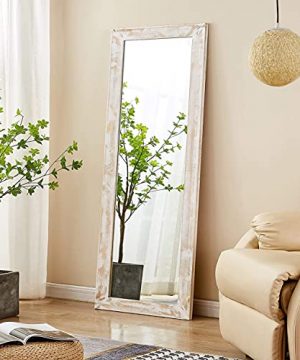 Somins Full Length Mirror Tall Floor Mirror Decorative Wall Mirror Rustic Wood Framed Vertical And Horizontal Standing Hanging Or Leaning Against Wall 63inch 0 300x360