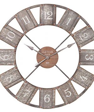 36 Galvanized Metal And Wood Windmill Clock 0 300x360