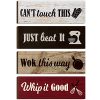 4 Pieces Rustic Kitchen Wood Sign Decorations Kitchen Wall Signs Decor Above Cabinet Baking Prints Signs Family Farmhouse Hanging Wooden Signs For Home Kitchen 118 X 39 Inch Classic Style 0 100x100