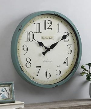 FirsTime Co Bellamy Wall Clock 24 Aged Teal 0 300x360