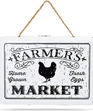 Hanging Metal Sign Farmhouse Decor Farmers Market 106 X 59 Inches 0 300x360