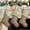 Ivenf Christmas Stockings 3 Pack 18 Inches Large Burlap Stockings With Cream Ruffle Cuff Fireplace Hanging Stockings For Xmas Party Decorations Home Decor 0 100x100