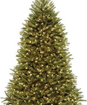 National Tree Company Pre Lit Artificial Full Christmas Tree Green Dunhill Fir Dual Color LED Lights Includes PowerConnect And Stand 75 Feet 0 300x360