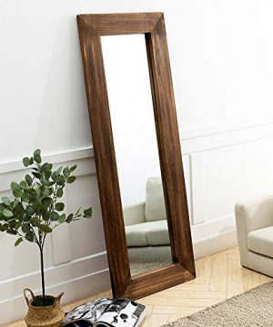 Rustic Wood Floor Mirror Full Length 63x24 Lager Mirror Full Body Dressing Mirror For Living Room Bedroom Leaning Against WallWall Mounted Mirror 0 300x360