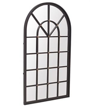 SeekElegant Arched Window Mirror 283 X 50 Windowpane Mirror With Metal Framed Farmhouse Rustic Wall Mirror Decorative Accent Mirrors For Living Room Fireplace Entryway 0 300x360