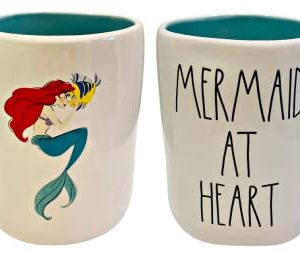 Magenta Rae Dunn Mermaid At Heart Ceramic Coffee Tea Cupcanister Disney Princess Collection Off White And Blue 0 300x253