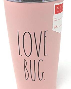 Rae Dunn By Magenta 17 Ounce Insulated Stainless Steel Tumbler PinkLOVE BUG 0 286x360