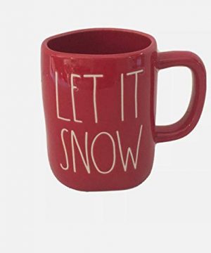 Rae Dunn By Magenta LET IT SNOW Red Ceramic LL Coffee Tea Mug With White Letters 2020 Limited Edition 0 300x360