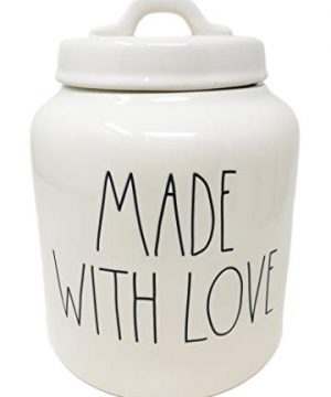 Rae Dunn By Magenta MADE WITH LOVE Ceramic LL 8 Inch Cookie Jar Canister 2020 Limited Edition 0 300x360