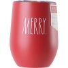 Rae Dunn Holiday Insulated Stainless Steel Wine Glass 12 Oz MerryRed 0 100x100