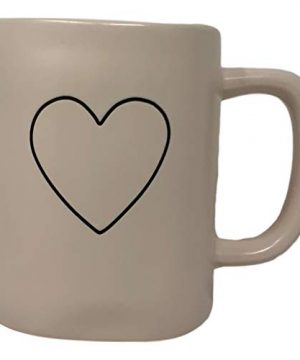 Rae Dunn Magenta Valentines Day Pale Pink Ceramic Mug With Outline Of Heart Great Valentines Gift 0 300x360