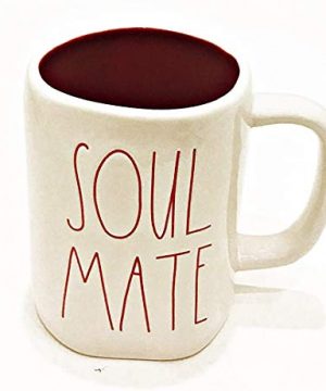 Rae Dunn By Magenta Ceramic Valentines Mug With Red Interior Inscribed SOUL MATE 0 300x360