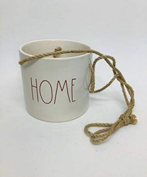 Rae Dunn By Magenta Home Ceramic In Large Letters LL Hanging Planter Pot With Red Letters 0 300x360