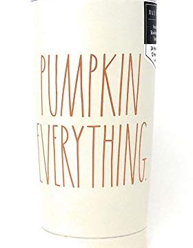 Rae Dunn By Magenta PUMPKIN EVERYTHING 17 Ounce LL Ivory Color Insulated Stainless Steel Travel Tumbler With Orange Letters 2020 Limited Edition 0 280x360