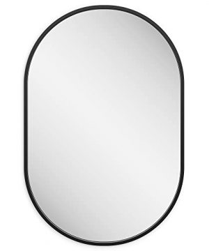 Barnyard Designs 24x36 Black Oval Mirror Farmhouse Mirror Metal Framed Mirror For Wall Wall Mounted Mirrors Bathroom Mirrors For Wall Vanity Mirror Wall Mirrors Bedroom Wall Mirrors Decorative 0 300x360