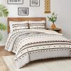 Boho Queen Comforter Set Modern Farmhouse Full Size Bedding Cotton Top With Neutral Rustic Style Clipped Jacquard Stripes Tufted Bed Sets3 Pieces Including Matching Pillow Shams 90 X90 0 100x100