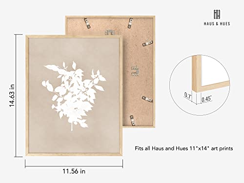 HAUS AND HUES Framed Flower Pictures Wall Decor - Set of 4 Floral Wall Art, Black and White Botanical Prints Framed, Rustic Framed Vintage, Farmhouse Art, Floral Prints Framed (11x14, Beige Framed) - Image 3