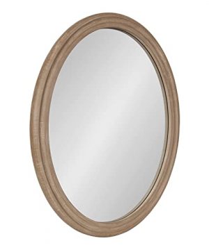 Kate And Laurel Mansell Rustic Farmhouse Oval Mirror For Modern Sophisticated Home Decor 24x30 Brown 0 300x360