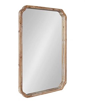 Kate And Laurel Marston Farmhouse Rectangle Wall Mirror 24 X 36 Rustic Brown Decorative Rustic Mirror For Wall 0 300x360