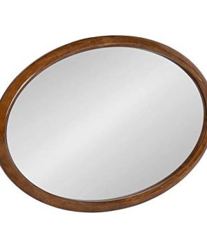 Kate And Laurel Pao Traditional Oval Wood Framed Wall Mirror 24 X 36 Walnut Brown Decorative Mirror For Wall 0 300x360