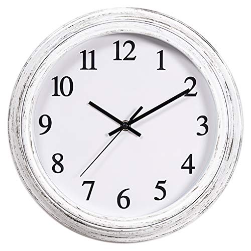 Kingrol 12-Inch Vintage Wall Clock, Silent Non Ticking Quality Quartz Clock, Easy to Read Decorative Clock for Home Office School