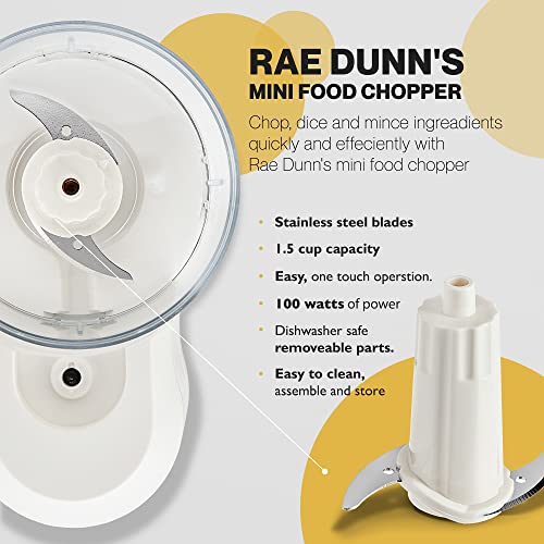 Mini Food Chopper with Stainless Steel Blades, Chop, Dice, and Mince  Vegetables, Nuts, Spices, and Herbs, Multipurpose Food Grinder Labeled  CHOP in