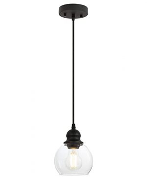 Modern Pendant Light Fixtures Industrial Hanging Ceiling Lamp With Clear Glass Shade Vintage Black Pendant Lighting For Kitchen Island Living Room Hallway Bedroom Dining Hall Office Bar Farmhouse 0 300x360