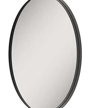 NXHOME Oval Metal Framed Wall Mirror Bathroom Decorative Wall Mounted Mirror 1828in Black Clean Vanity Mirror For Living Room Entryway Bedroom 0 300x360