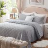 COZYART Grey Quilt Set Twin Size Bedspread Quilt Sets Soft Lightweight Quilted Coverlet 2 Piece Bedding Sets For All Season 1 Quilt 1 Pillow Sham 0 100x100