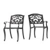 Christopher Knight Home Austin Outdoor Cast Aluminum Dining Chairs 2 Pcs Set Shiny Copper 0 100x100