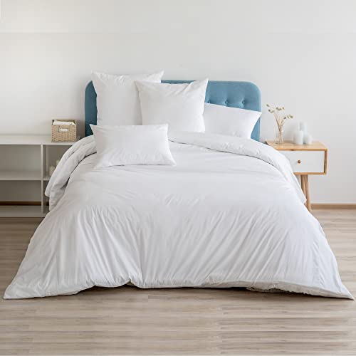 Kotton Culture Duvet Cover Twin 100% Egyptian Cotton Breathable All Season  Comforter Cover with Zipper Closure & Corner Ties 600 Thread Count Soft