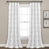 Lush Decor White Ruffle Window Curtain Vintage Chic Farmhouse Style Panel For Living Dining Room Bedroom Single 84 X 50 L 0 100x100