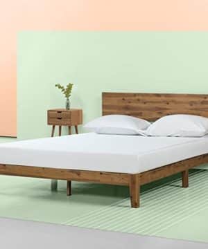 ZINUS Julia Wood Platform Bed Frame Solid Wood Foundation With Wood Slat Support No Box Spring Needed Easy Assembly Queen 0 300x360
