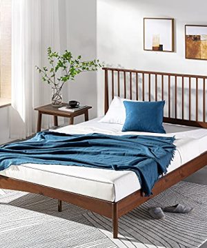 ZINUS Linda Mid Century Wood Platform Bed Frame Solid Wood Foundation Wood Slat Support No Box Spring Needed Easy Assembly Full 0 300x360