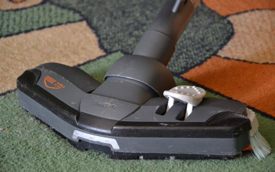 Vacuum Cleaner Cleaning An Area Rug Scaled