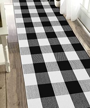  Blue White Level Lines Area Rug, Simple Throw Rug, Large Area  Rug Non Slip Machine Washable for Entryway Office Living Room Dining Room  Bedroom Kitchen Farmhouse Backyard Deck Floor Decor-6ft×9ft 