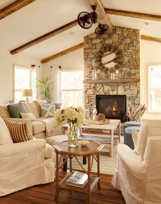 Rustic Sunroom by Ally Whalen Design