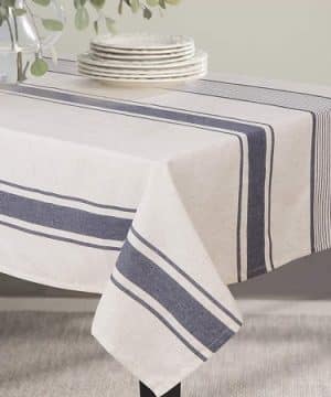 Farmhouse Linen Stripe Tablecloths