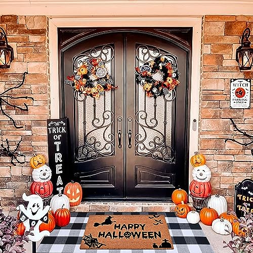 Halloween Skeleton Ouija Board Coir Door Mat, Welcome Halloween